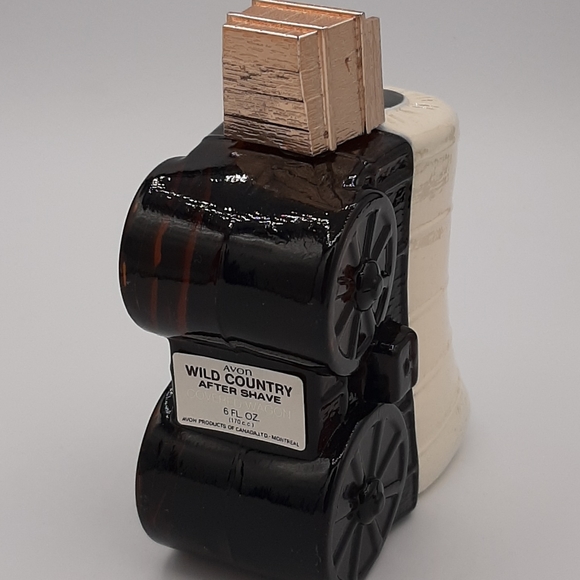 Vintage Avon Covered Wagon Wild Country After Shave Full 6oz With Box NOS - Picture 5 of 7